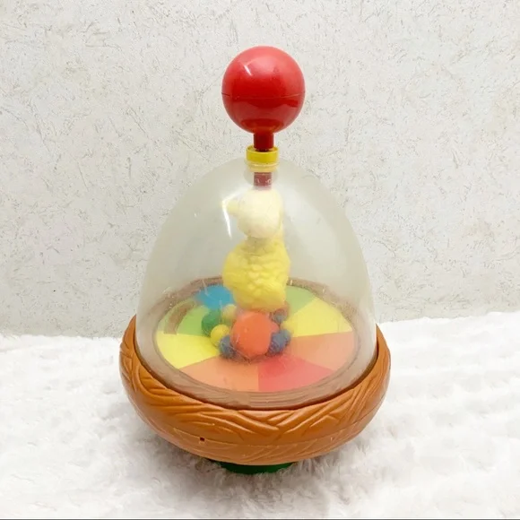 Vintage Big Bird Sesame Street illco spinning top toy retro spinner birds nest - Picture 4 of 8